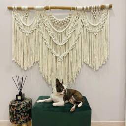 Extra Large Macrame Wall Hanging, Huge Over Crib Art, Decor, Bedroom Bohemian Home Decor, Housewarming Gift - thumbnail 3