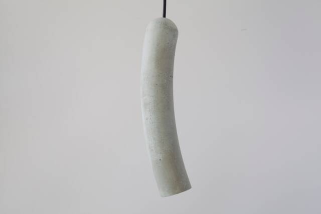 Handmade Curved Concrete Pendant Light Modern Cylinder Chandelier - image 1