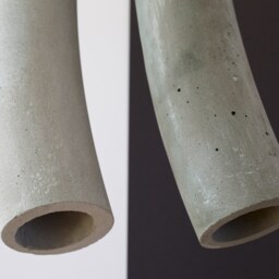 Handmade Curved Concrete Pendant Light Modern Cylinder Chandelier - thumbnail 3