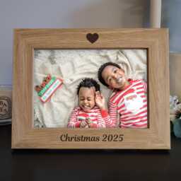 Christmas 2025 Photo Frame - Engraved Wooden Gift Family Photo Frame - thumbnail 1