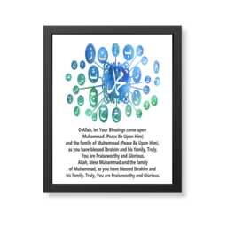 Muhammad Durood Sharif Wall Art, Arabic Alphabet Islamic Print, Muslim Eid Framed Decor Gift - thumbnail 1