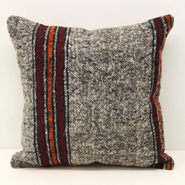 Handmade Kilim Pillow Cover - 16x16 Inch - Boho Retro Home Decor - image 1
