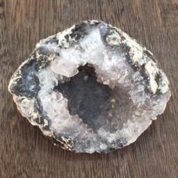 Natural Druzy Geode Wooden Box, Feather Wood Grain, Desk Organizer - thumbnail 3