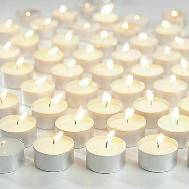 Unscented Tea Light Candles, Set Of 20-600, Long Burning, White Wax, Party Decoration, Wedding Home Fragrance, Indoor Decor - image 1