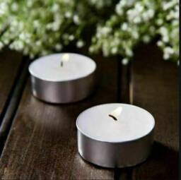 Unscented Tea Light Candles, Set Of 20-600, Long Burning, White Wax, Party Decoration, Wedding Home Fragrance, Indoor Decor - thumbnail 2
