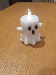 Floating Flame Ghost Tealight Holder - Whimsical 3D Printed Decor