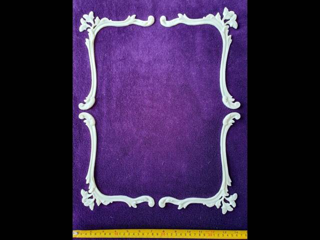 4 Gilt Gold Or White French Style Decorative Wall Furniture Moulding Pediment Frame Plastic Decoration - image 1