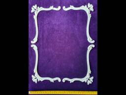 4 Gilt Gold Or White French Style Decorative Wall Furniture Moulding Pediment Frame Plastic Decoration - thumbnail 1