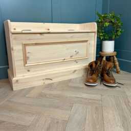 Solid Wood 3Ft/915mm Wide Storage Bench - Hallway Shoe Bench, Window Seat - thumbnail 2
