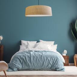 Extra Large Natural Hessian Lampshade With Diffuser - thumbnail 2