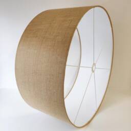 Extra Large Natural Hessian Lampshade With Diffuser - thumbnail 3