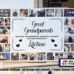 Grandparents Personalised Family Framed Photo Picture Collage Canvas Print Handmade Nan Grandad Grandma Nana Birthday Christmas Gift - thumbnail 3
