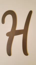 Letter H Metal Wall Home Decor. For Or Office. Great Housewarming, Birthday Christmas Gift H. Industrial - thumbnail 1