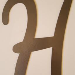 Letter H Metal Wall Home Decor. For Or Office. Great Housewarming, Birthday Christmas Gift H. Industrial - thumbnail 2
