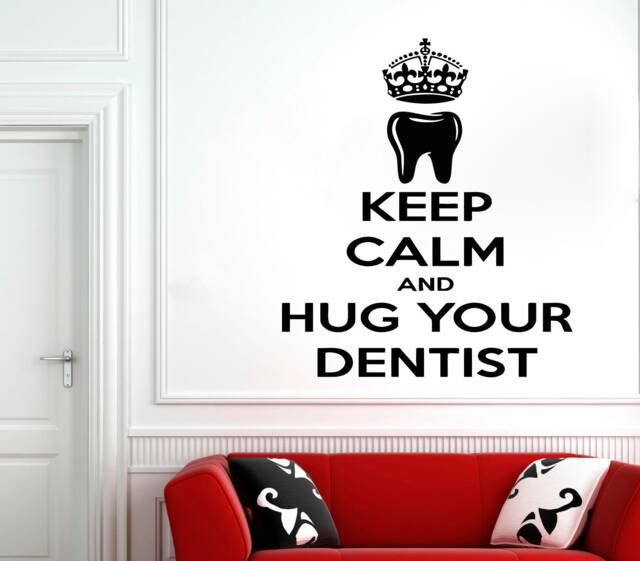 Dental Clinic Wall Decal Tooth & Crown - Keep Calm Decor 2988 - image 1