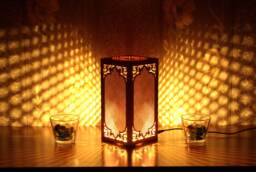 Night Light Accent Lamp Decorative Wooden For Meditation Relaxation Comfort