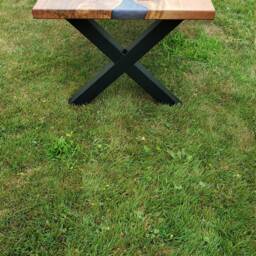 Maple River Coffee Table, Table Dinning, Coffee, Live Edge, Epoxy, Top - thumbnail 4