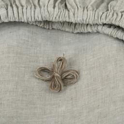 Beige Linen Fitted Sheet Natural Belgian Bedding, Custom Sizes - thumbnail 3