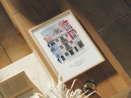Personalized Watercolor House Portrait New Home Print - Digital File - thumbnail 1