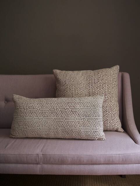 Terracotta Maze Cushion - image 1