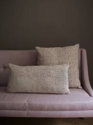 Terracotta Maze Cushion - thumbnail 1