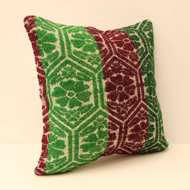 Deco Pillow 16x16 Inch - 40x40 cm Decorative Boho Interior Design Retro Home Decor Ethnic Pillowcover Natural Dyekilim Cushion 4Kf-116 - image 1