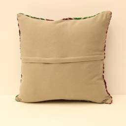 Deco Pillow 16x16 Inch - 40x40 cm Decorative Boho Interior Design Retro Home Decor Ethnic Pillowcover Natural Dyekilim Cushion 4Kf-116 - thumbnail 4