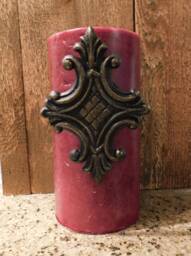 Medallion Candle Pin - Pick Your Color Jewelry Candles Accent Accessory Pillar Fleurdelisjunkie - thumbnail 1