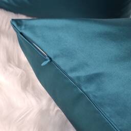Elegance in Azure/Teal /Turquoise Luxury Satin Cushion Cover Designers Guild Fabric, Modern Sofa Bed Pillow - thumbnail 4