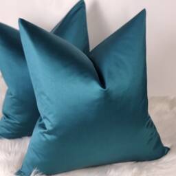 Elegance in Azure/Teal /Turquoise Luxury Satin Cushion Cover Designers Guild Fabric, Modern Sofa Bed Pillow - thumbnail 3