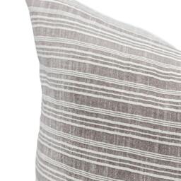 Light Brown & Cream Striped Woven Pillow Cover, Neutral Pillow, Hmong White Brown Farmhouse Pillow Cover - thumbnail 2
