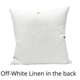 Light Brown & Cream Striped Woven Pillow Cover, Neutral Pillow, Hmong White Brown Farmhouse Pillow Cover - thumbnail 4