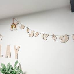 Woodland Animal Garland Laser Cut Birch Nursery Decor - thumbnail 2