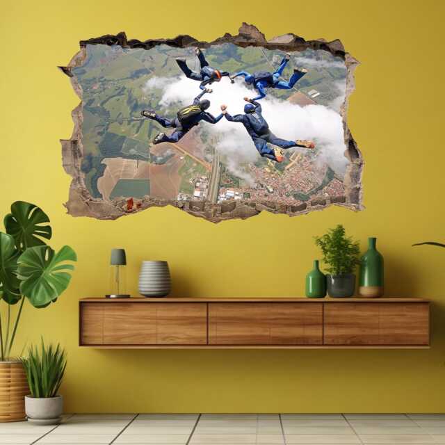 Skydiving Extreme Sports Wall Decal Sticker Mural Print Art Home Office Decor Dc19 - image 1
