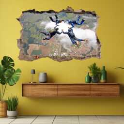 Skydiving Extreme Sports Wall Decal Sticker Mural Print Art Home Office Decor Dc19 - thumbnail 1