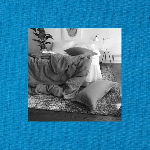Pacific Blue Linen Duvet Cover- 100% Flax Fabric - Modern Bedding Made To Order in The Usa - image 1