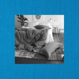 Pacific Blue Linen Duvet Cover- 100% Flax Fabric - Modern Bedding Made To Order in The Usa - thumbnail 1
