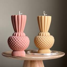 Handmade Diamond Vase Candle - Boho Home Decor