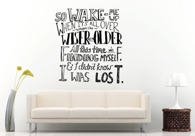 Music Song Lyrics Dance Edm Typography Cool Unique Wall Decal Vinyl Sticker Mural Room Decor L926 - image 1