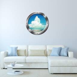 Vwaq 3D Ocean View Wall Decal Sea Porthole Peel & Stick Decor Vwaq-Sp40 - thumbnail 1
