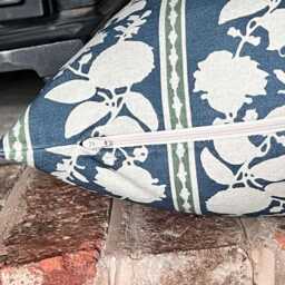 1623. Mirabeau Indigo - Linen/Cotton Cushion Cover - thumbnail 2