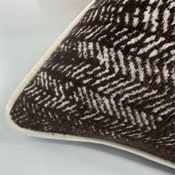 Brown & White Textured Pillowcase With Pipping, Euro Sham, Decorative Pillowcase, Brown Throw Pillow, Halloween Gift, 20x20 - thumbnail 2