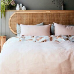 Square Cane Webbing Bedhead - Natural Rattan Handmade Headboard Wall Mounted - thumbnail 3