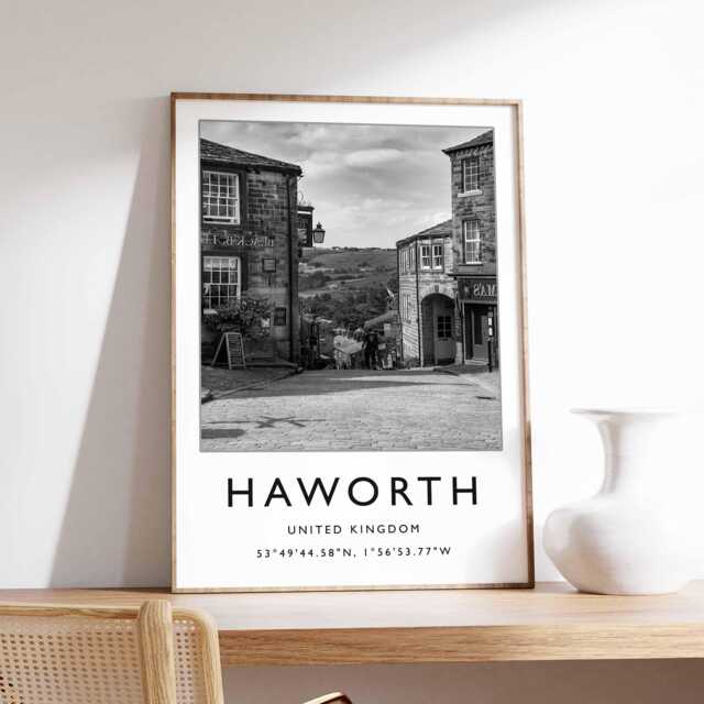 Haworth Village Print Yorkshire Scenic Wall Art - image 1