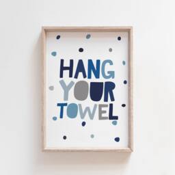 3 Kids Blue Bathroom Prints, Wash Your Hands Print, Decor, Signs, Wall Art, Art - thumbnail 3