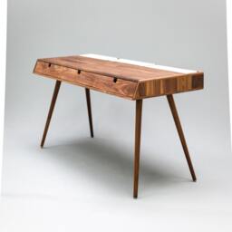 Desk in Oak Wood , Bureau Dressing Table Office Desk, Classic, Mid Century, Modern, Tantik - thumbnail 3