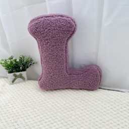 Boucl?? Letter Pillow, Faux Fur Monogram, Personalized Throw Pillow - thumbnail 1
