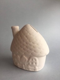 Cash Box, Kids Coin Bank, Ceramic Figurines, Bisque, Ceramic, Money Gift For Kids, Home, House