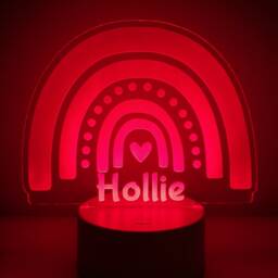 Personalised Rainbow Night Light Color Changing Led Lamp With Remote - thumbnail 3