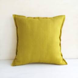 Linen Euro Sham 26x26 Chartreuse Throw Pillow Covers 20x20 Lime Green 24x24 22x22 16x16 18x18 - thumbnail 1